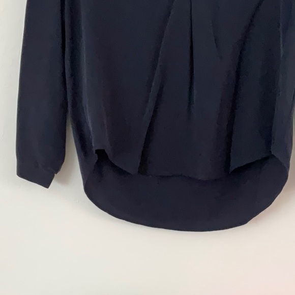 Joie navy blue long sleeve blouse - Picture 2 of 4